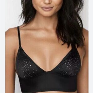 Victoria secret Elegant Black Studded Bralette zs‎ L
